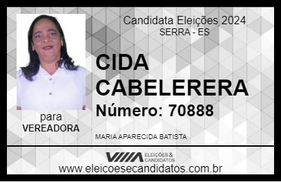 Candidato CIDA CABELEIREIRA 2024 - SERRA - Eleições