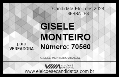 Candidato GISELE MONTEIRO 2024 - SERRA - Eleições