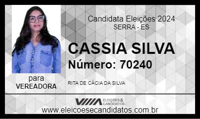 Candidato CASSIA SILVA 2024 - SERRA - Eleições