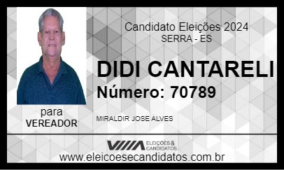 Candidato DIDI CANTARELI 2024 - SERRA - Eleições