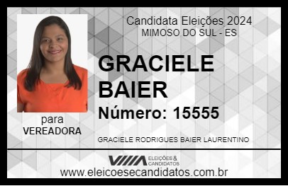 Candidato GRACIELE BAIER 2024 - MIMOSO DO SUL - Eleições