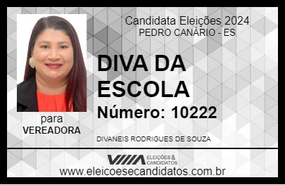 Candidato DIVA DA EDUCAÇÃO 2024 - PEDRO CANÁRIO - Eleições