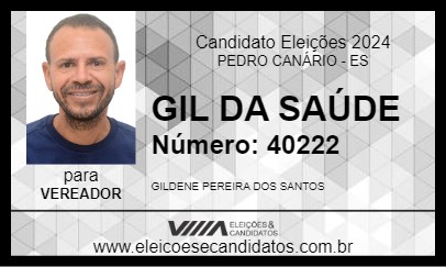 Candidato GIL DA SAÚDE 2024 - PEDRO CANÁRIO - Eleições