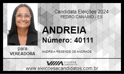 Candidato ANDREIA RESENDE 2024 - PEDRO CANÁRIO - Eleições