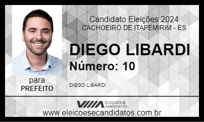 Candidato DIEGO LIBARDI 2024 - CACHOEIRO DE ITAPEMIRIM - Eleições