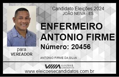 Candidato ENFERMEIRO ANTONIO FIRME 2024 - JOÃO NEIVA - Eleições