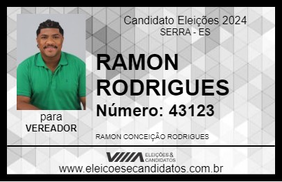 Candidato RAMON RODRIGUES 2024 - SERRA - Eleições