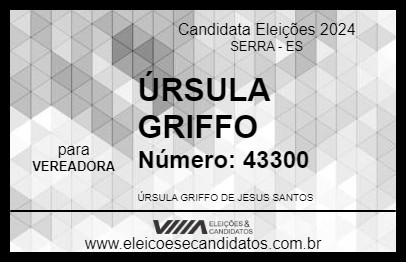 Candidato ÚRSULA GRIFFO 2024 - SERRA - Eleições