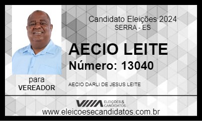 Candidato AECIO LEITE 2024 - SERRA - Eleições