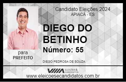 Candidato DIEGO DO BETINHO 2024 - APIACÁ - Eleições