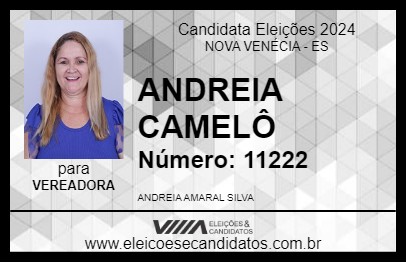 Candidato ANDREIA CAMELÔ 2024 - NOVA VENÉCIA - Eleições