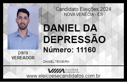 Candidato DANIEL DO NV DEPRESSÃO 2024 - NOVA VENÉCIA - Eleições