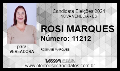 Candidato ROSI MARQUES 2024 - NOVA VENÉCIA - Eleições