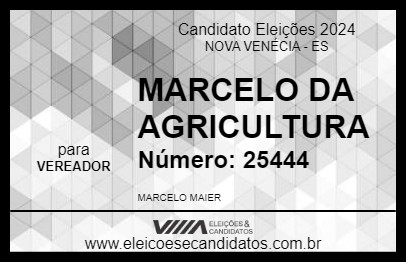 Candidato MARCELO DA AGRICULTURA 2024 - NOVA VENÉCIA - Eleições