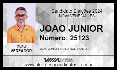 Candidato JOAO JUNIOR 2024 - NOVA VENÉCIA - Eleições