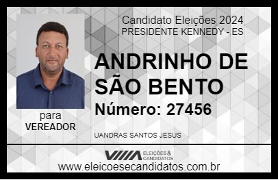 Candidato ANDRINHO DE SÃO BENTO 2024 - PRESIDENTE KENNEDY - Eleições