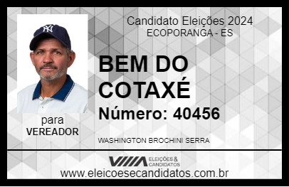 Candidato BEM DO COTAXÉ 2024 - ECOPORANGA - Eleições