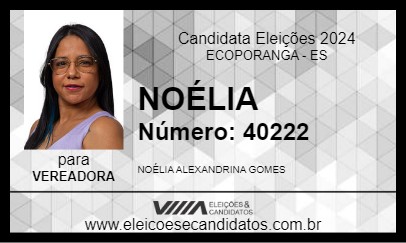 Candidato NOÉLIA 2024 - ECOPORANGA - Eleições