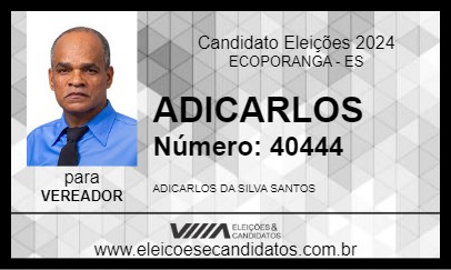 Candidato ADICARLOS 2024 - ECOPORANGA - Eleições