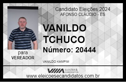 Candidato VANILDO TCHUCO 2024 - AFONSO CLÁUDIO - Eleições