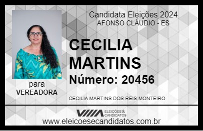 Candidato CECILIA MARTINS 2024 - AFONSO CLÁUDIO - Eleições