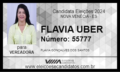 Candidato FLAVIA UBER 2024 - NOVA VENÉCIA - Eleições