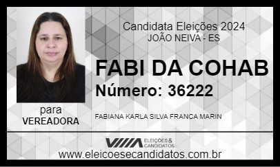 Candidato FABI DA COHAB 2024 - JOÃO NEIVA - Eleições