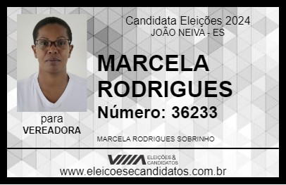 Candidato MARCELA RODRIGUES 2024 - JOÃO NEIVA - Eleições