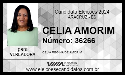 Candidato CELIA AMORIM 2024 - ARACRUZ - Eleições