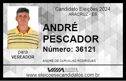 Candidato ANDRÉ PESCADOR 2024 - ARACRUZ - Eleições