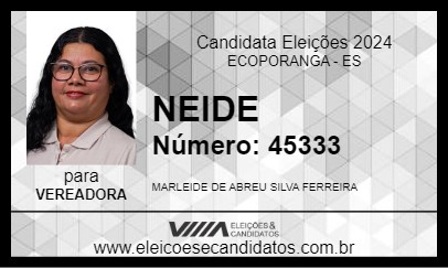 Candidato NEIDE 2024 - ECOPORANGA - Eleições