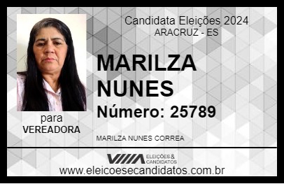 Candidato MARILZA NUNES 2024 - ARACRUZ - Eleições