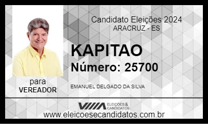 Candidato KAPITÃO 2024 - ARACRUZ - Eleições