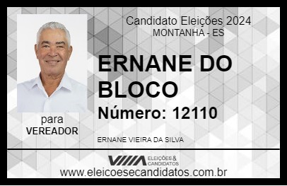 Candidato ERNANE DO BLOCO 2024 - MONTANHA - Eleições