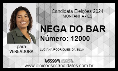 Candidato NEGA DO BAR 2024 - MONTANHA - Eleições