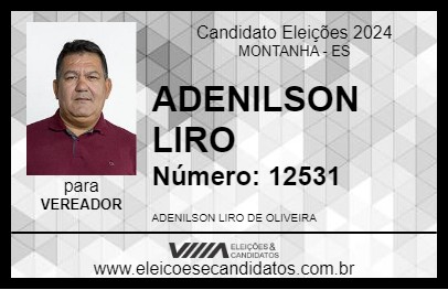 Candidato ADENILSON LIRO 2024 - MONTANHA - Eleições