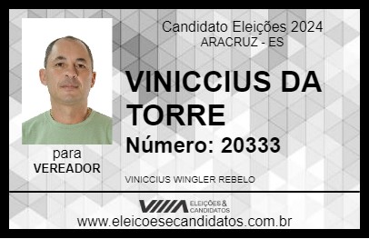 Candidato VINICCIUS DA TORRE 2024 - ARACRUZ - Eleições