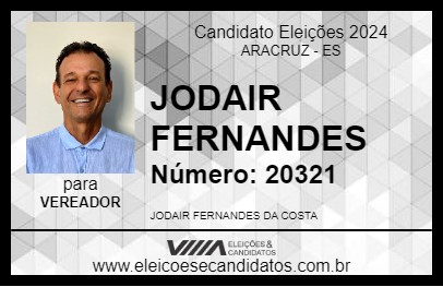 Candidato JODAIR FERNANDES 2024 - ARACRUZ - Eleições