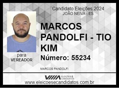 Candidato MARCOS PANDOLFI - TIO KIM 2024 - JOÃO NEIVA - Eleições