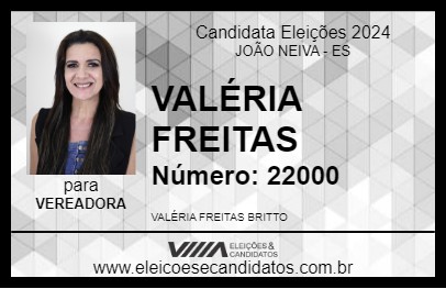 Candidato VALÉRIA FREITAS 2024 - JOÃO NEIVA - Eleições