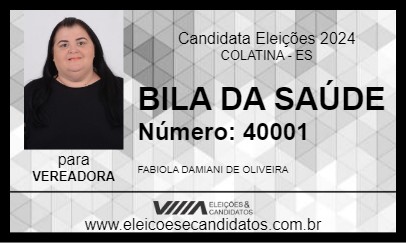 Candidato BILA DA SAÚDE 2024 - COLATINA - Eleições