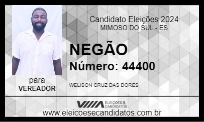 Candidato NEGÃO 2024 - MIMOSO DO SUL - Eleições