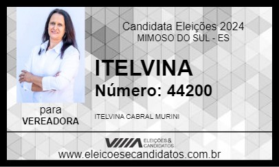 Candidato ITELVINA 2024 - MIMOSO DO SUL - Eleições