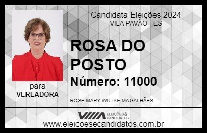 Candidato ROSA DO POSTO 2024 - VILA PAVÃO - Eleições