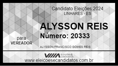 Candidato ALYSSON REIS 2024 - LINHARES - Eleições