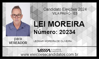 Candidato LEI MOREIRA 2024 - VILA PAVÃO - Eleições