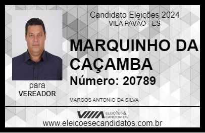 Candidato MARQUINHO DA CAÇAMBA 2024 - VILA PAVÃO - Eleições