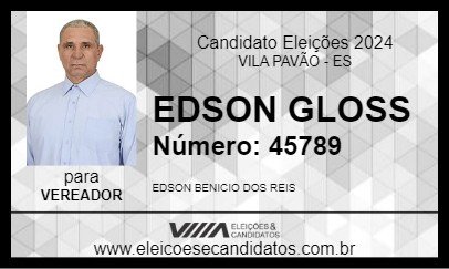 Candidato EDSON BENICIO 2024 - VILA PAVÃO - Eleições