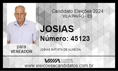 Candidato JOSIAS 2024 - VILA PAVÃO - Eleições