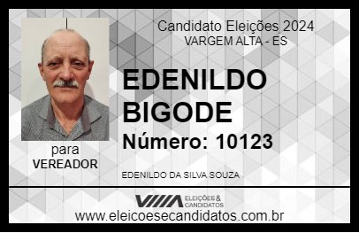 Candidato EDENILDO BIGODE  2024 - VARGEM ALTA - Eleições